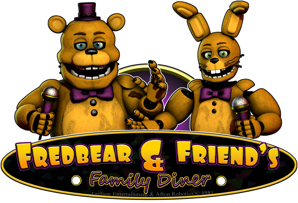 Fred Bear and Friends (Five Nights at Freddy's) 16" x 24" Laser Cut Metal Sign (Dave's Collection)