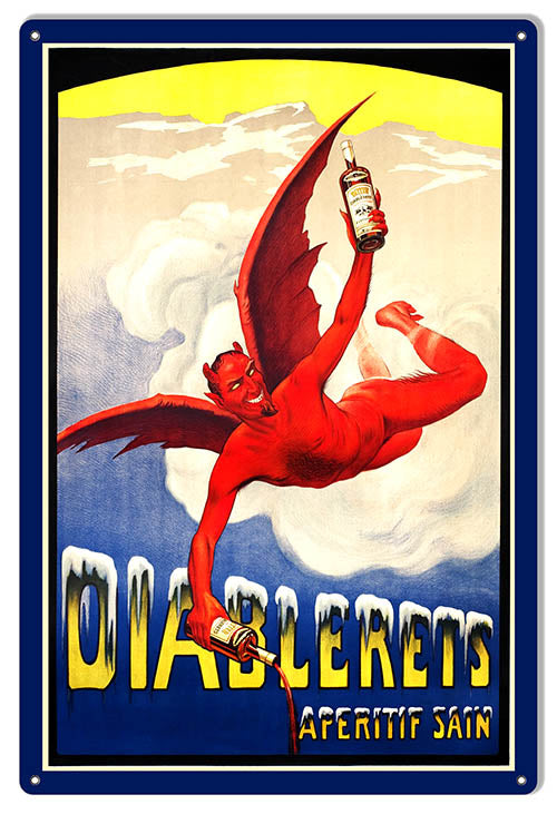 Diablerets Aperitif Reproduction Bar Metal Sign 12x18