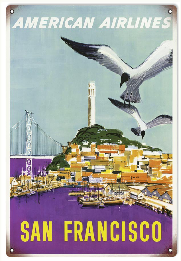 American Airlines San Francisco Reproduction Metal Sign