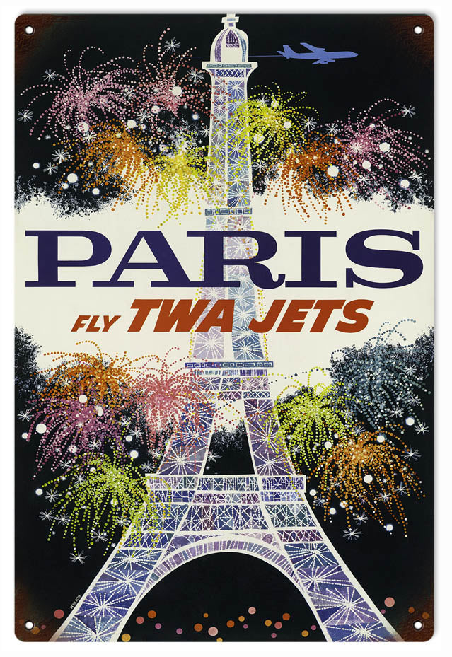 Nostalgic TWA Airlines Reproduction Sign 12x18