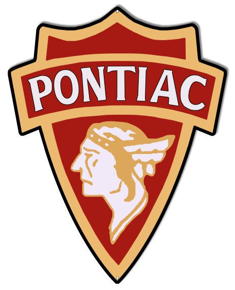 Pontiac Laser Cut Out Reproduction Sign 16″ X 20″