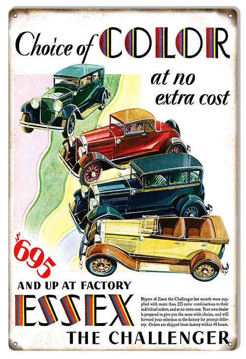 Essex The Challenger 695.00 Vintage Reproduction Sign 12″x18″