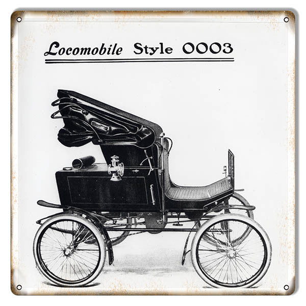 Locomobile Style 0003 Garage Shop Reproduction Sign 12″x12″