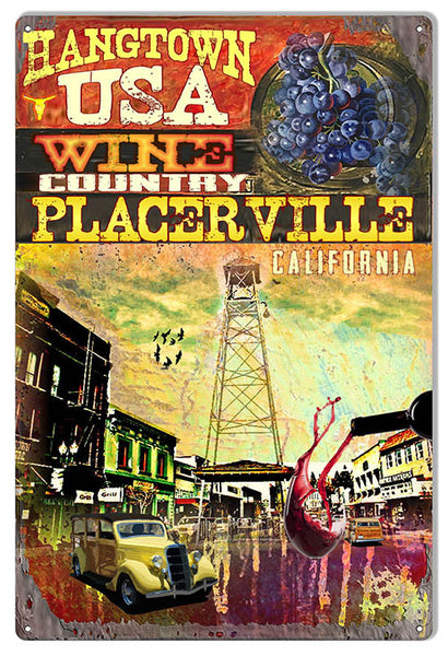 Wine Country Placerville Ca By Artist Phillip Hamilton 12″x18″