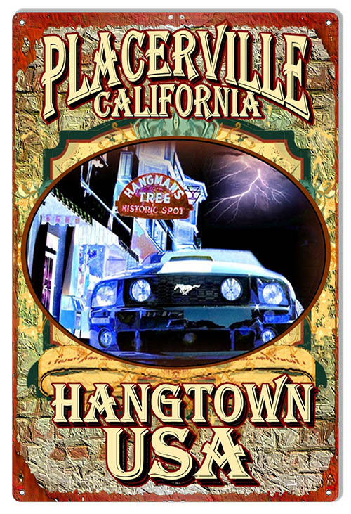 Hangman's Tree Placerville Casing By Artist Phil Hamilton 12″x18″