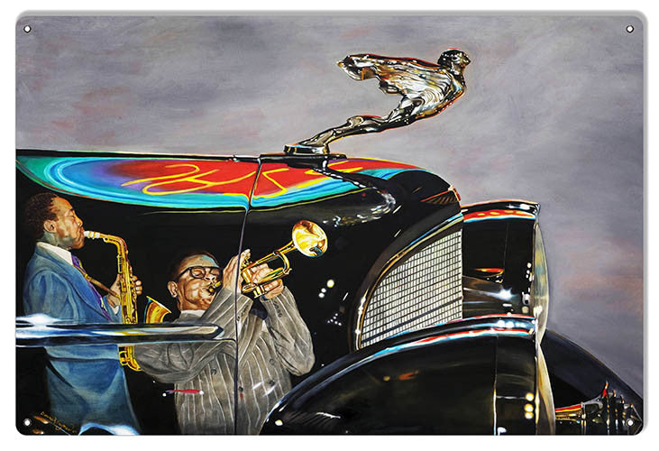 Rolls Royce Reproduction Sign By Artist Donna Wayman-Mauer 12x18