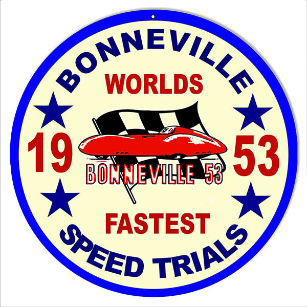 1953 Bonneville Trials Motor Speedway Reproduction Sign 14x14