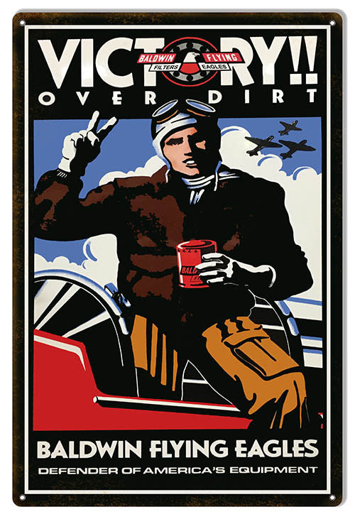 Baldwin Flying Eagles Aviation Reproduction Sign 12″x18″