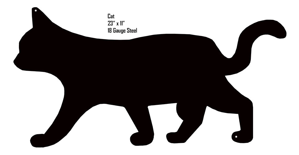 Cat Animal Silhouette Laser Cut Out Metal Sign 11x23