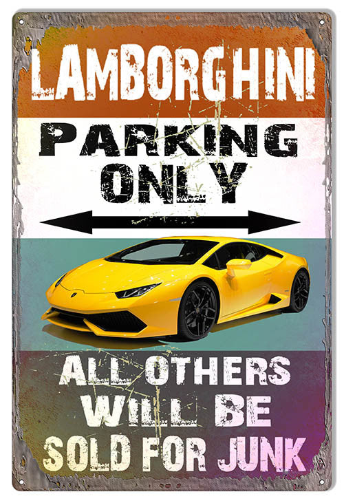 Lamborghini Parking Only Reproduction By Artist Phil Hamilton 12″x18″