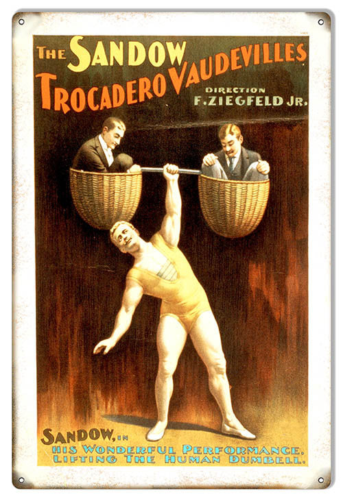 Reproduction The Sandow Magician Metal Sign 12″x18″