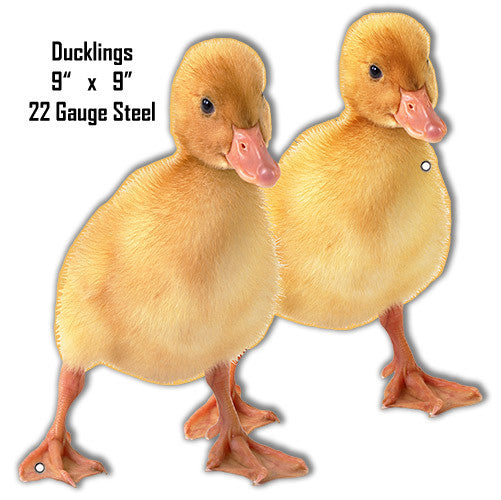 Baby Ducks Animal Wall Art Laser Cut Out Metal Sign 10″x10″