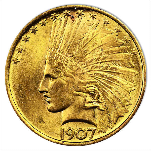1907 Indian Head Coin Reproduction Money Metal Sign 12″x12"