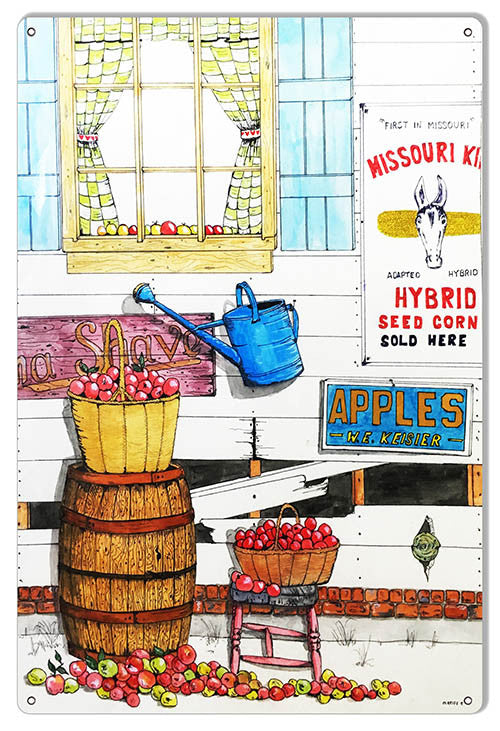 Apples Country Store Reproduction Metal Sign 12″x18″