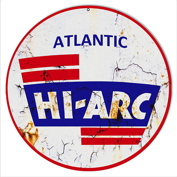 Aged Looking Hi-Arc Motor Oil Reproduction Metal Sign