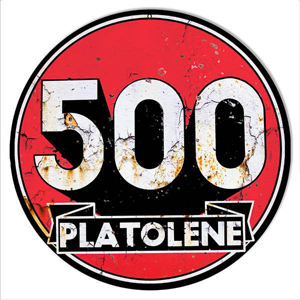 500 Platolene Reproduction Motor Oil Metal Sign