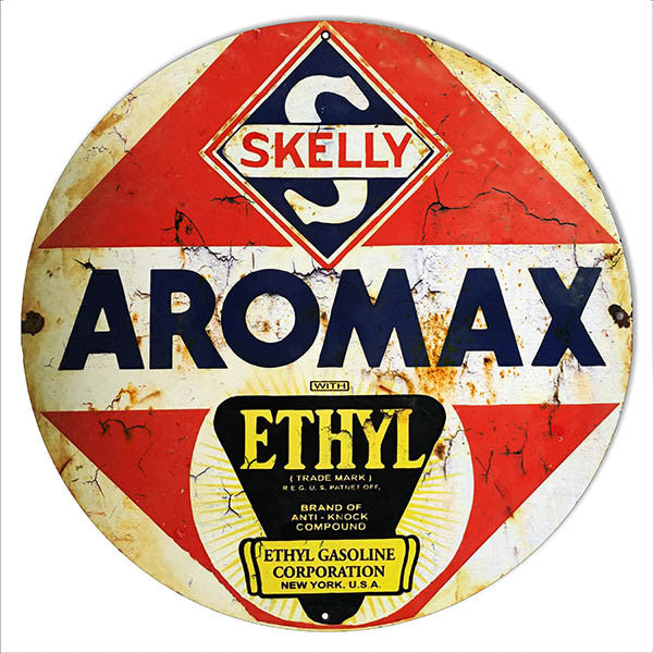 Aroma Skelly Reproduction Motor Oil Metal Sign 14″x14″