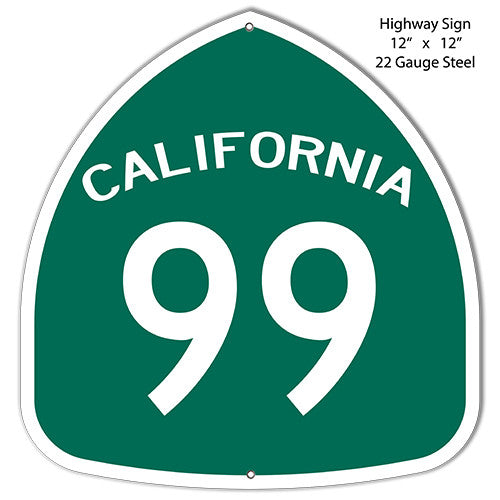 99 California Laser Cut Out Reproduction Metal  Sign 12″x12″