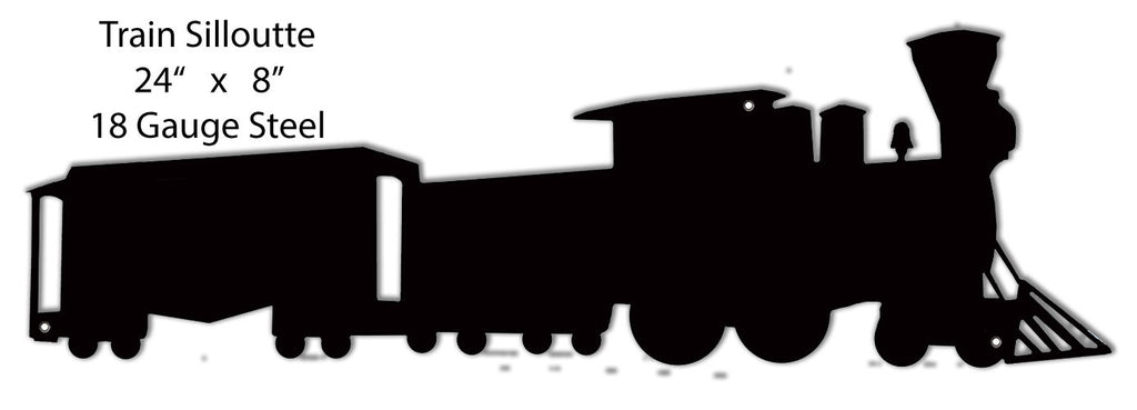 Silhouette Train Wall Key Holder 8″x24″