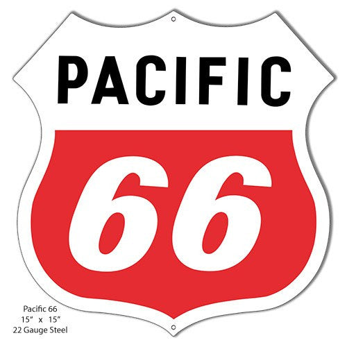Pacific 66 Reproduction Laser Cut Out 15″×15″