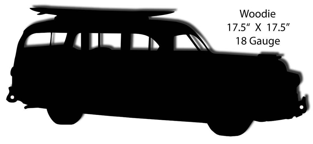 Surfboard Woodie Silhouette Laser Cut Out 7.5″x17.5″