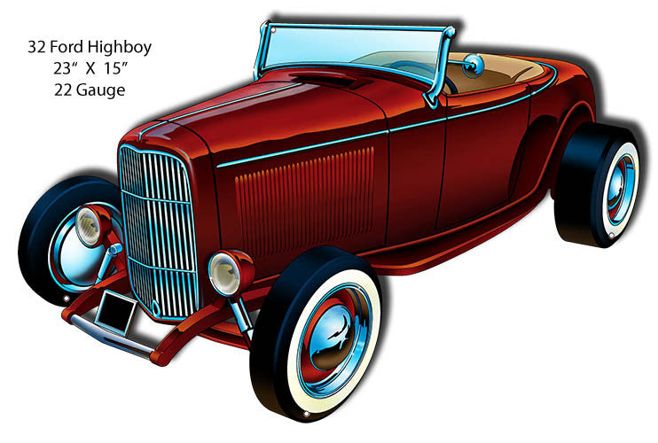 32 Ford Highboy Laser Cut Out By Artist Bernard Oliver 15″x23″