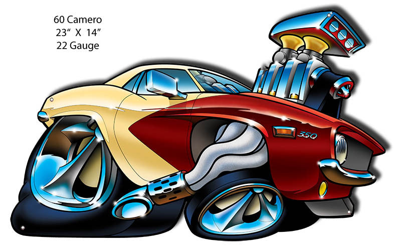 Camero 60s Era Laser Cut Out By Artist Bernard Oliver 14″x23″