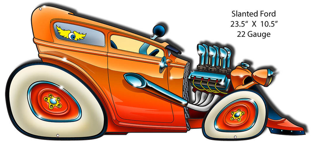 Ford Slanted Laser Cut Out By Artist Bernard Oliver 10.5″x23.5″