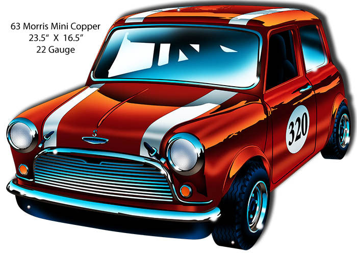 Mini Cooper Morris 63 Era Laser Cut Out By Bernard Oliver 16.5″x23.5″