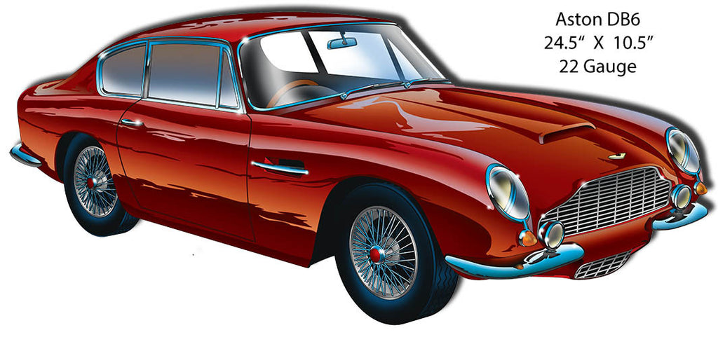 Aston DB6 Laser Cut Out By Artist Bernard Oliver 10.5″x24.5″