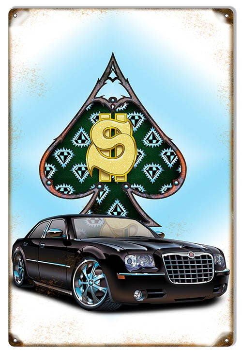 $ Cash Slick Ride By Artist Bernard Oliver 12″×18″