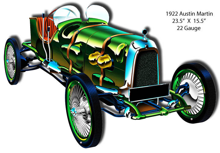 Austin Martin 1922 Laser Cut Out By Artist Bernard Oliver 15.5″x23.5″