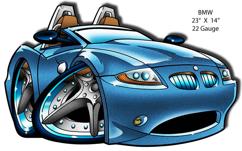 BMW Laser Cut Out By Artist Bernard Oliver 14″x23″