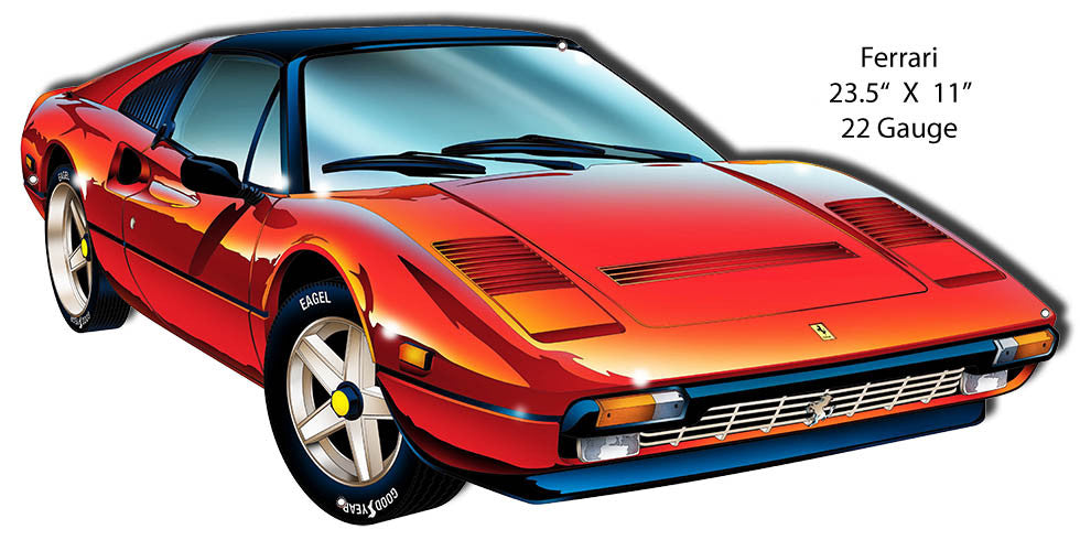 Ferrari Laser Cut Out By Bernard Oliver 11″x23.5″