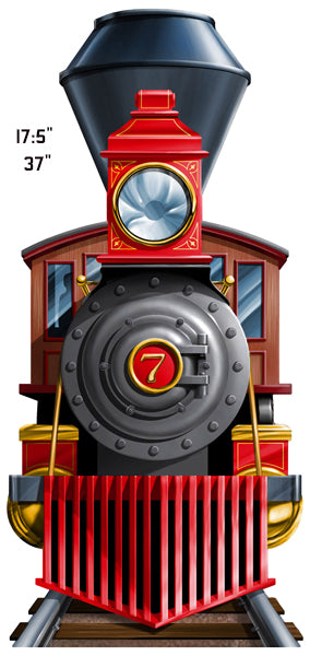 Train Laser Cut Out Reproduction Railroad Sign 17.5"x37"