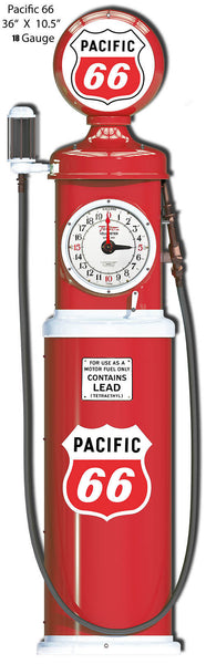 Pacific 66 Gas Pump Laser Cut Out 10.5″x36″