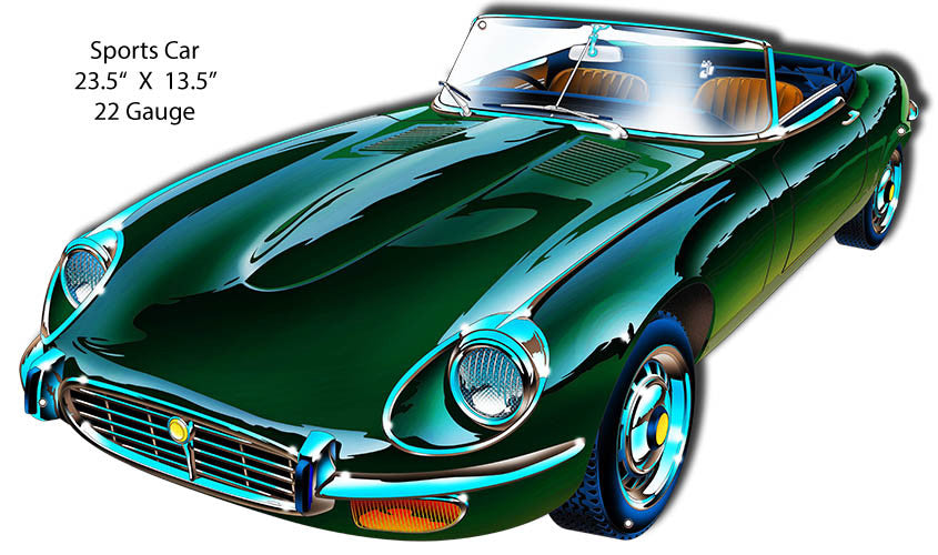 Sports Car Green Laser Cut Out By Bernard Oliver 13.5″x23.5″