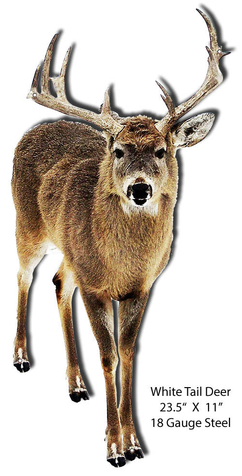Deer White Tail Laser Cut Out 11″x23.5″