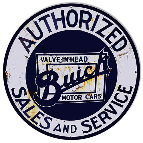 Large Buick Sales Gas Station Reproduction Sign 18″x18″
