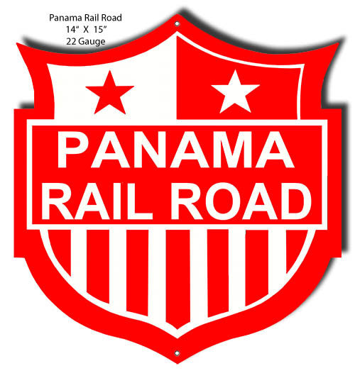 Panama Railroad Laser Cut Out Sign 14″x15″