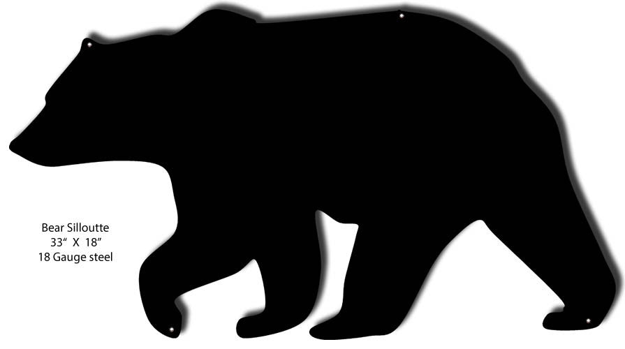 Bear Silhouette Laser Cut Out 18″x33″