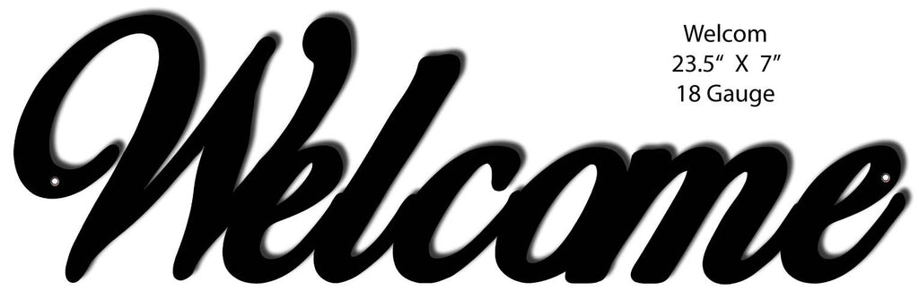Welcome Laser Cut Out Sign 7″x23.5″