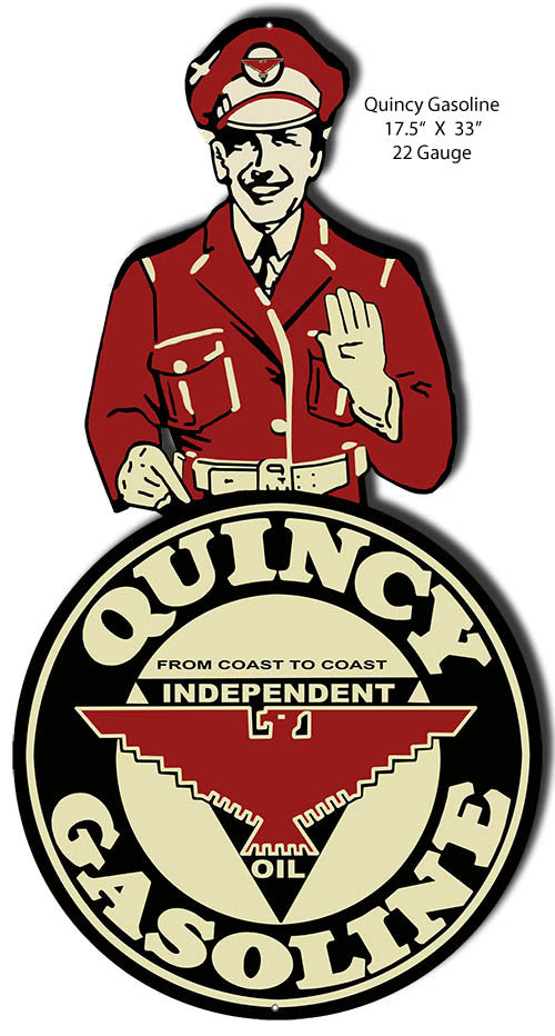 Quincy Gasoline Laser Cut Out Sign 17.5″x33″
