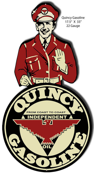 Quincy Gasoline Laser Cut Out Sign 17.5″x33″