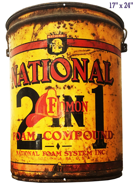 Firefighters National Foam Reproduction Laser Cut Out Sign 17"x24"