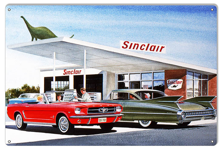 Sinclair Gas Station Reproduction Garage Sign By Jack Schmitt 12x18