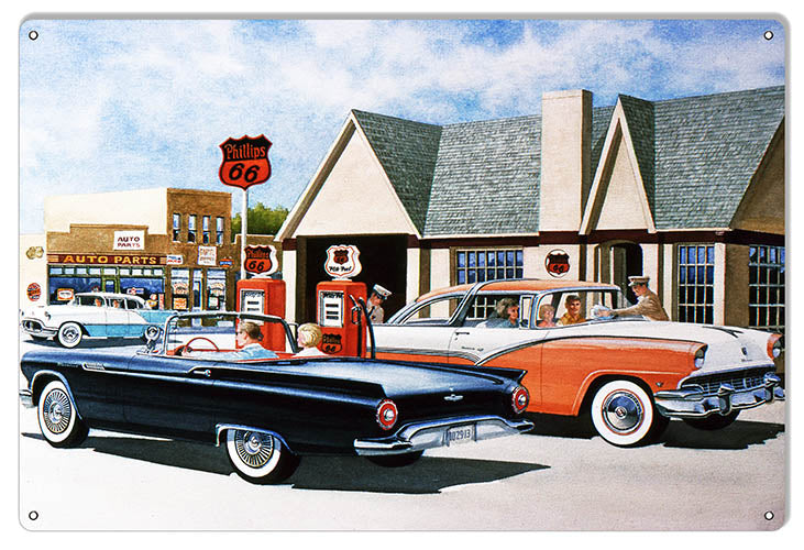 Phillips 66 Gas Station Reproduction Garage Sign By Jack Schmitt 12x18