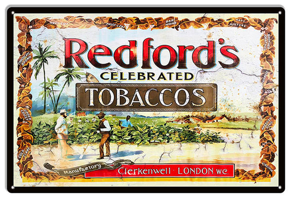 Redford Tobacco Reproduction Cigar Metal Sign 12x18