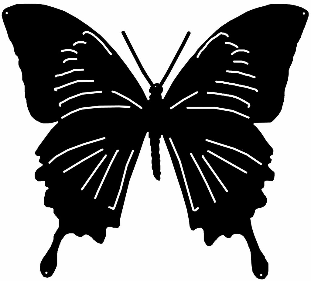 Butterfly Cut Out Wall Art Silhouette Metal Sign 19.5x21.7