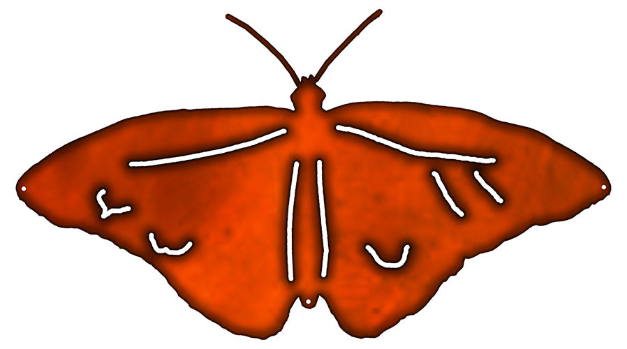 Butterfly Cut Out Faux Copper Finish Metal Sign 13.5x23.1